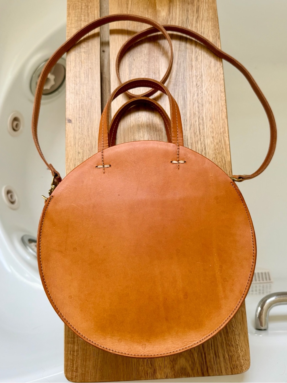 CLARE V PETIT ALISTAIR BAG - NATURAL CUOIO $365.00 - Picture 14 of 15